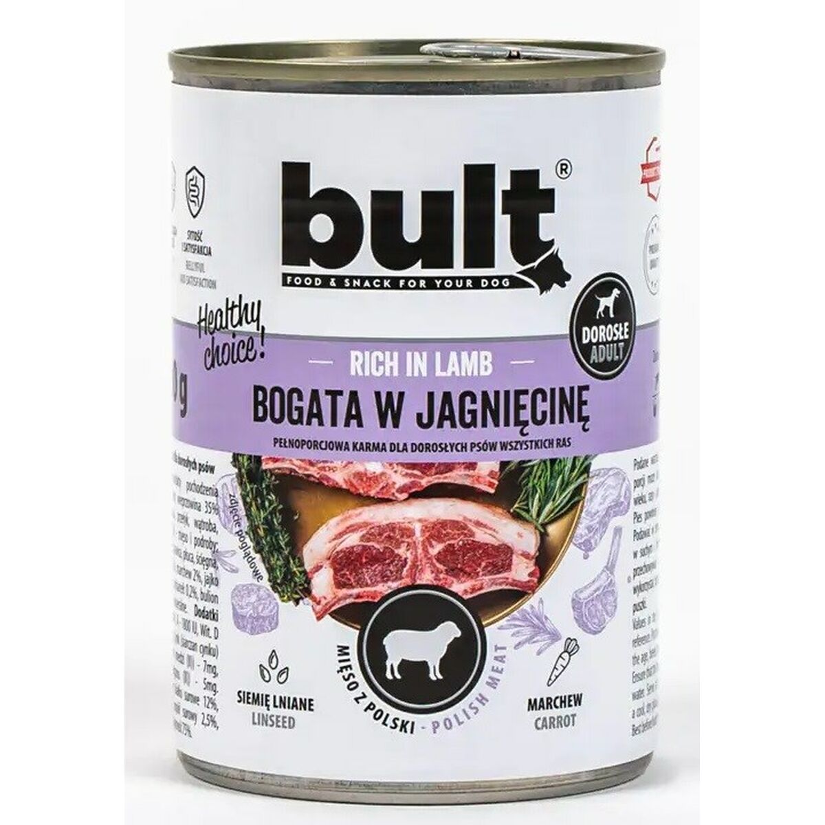 Wet food Bult Rich in lamb Lamb 800 g-0