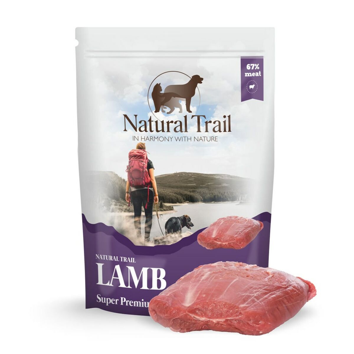 Wet food NATURAL TRAIL Pouch Lamb 500 g-0